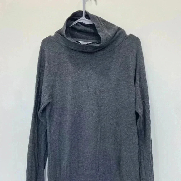 ATHLETA Duran Dolman Gray Women's Tunic Dress Size Small Cowl Neck Thumb… - Picture 2 of 12